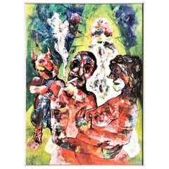 Mailänder Milan Klimes Mixed-Technik auf Karton, 1970, Tschechische Republik