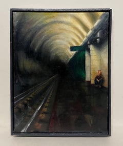 A Compelling Post War Chicago Modern Subway Scene by Urban Realist, Milan Kouba