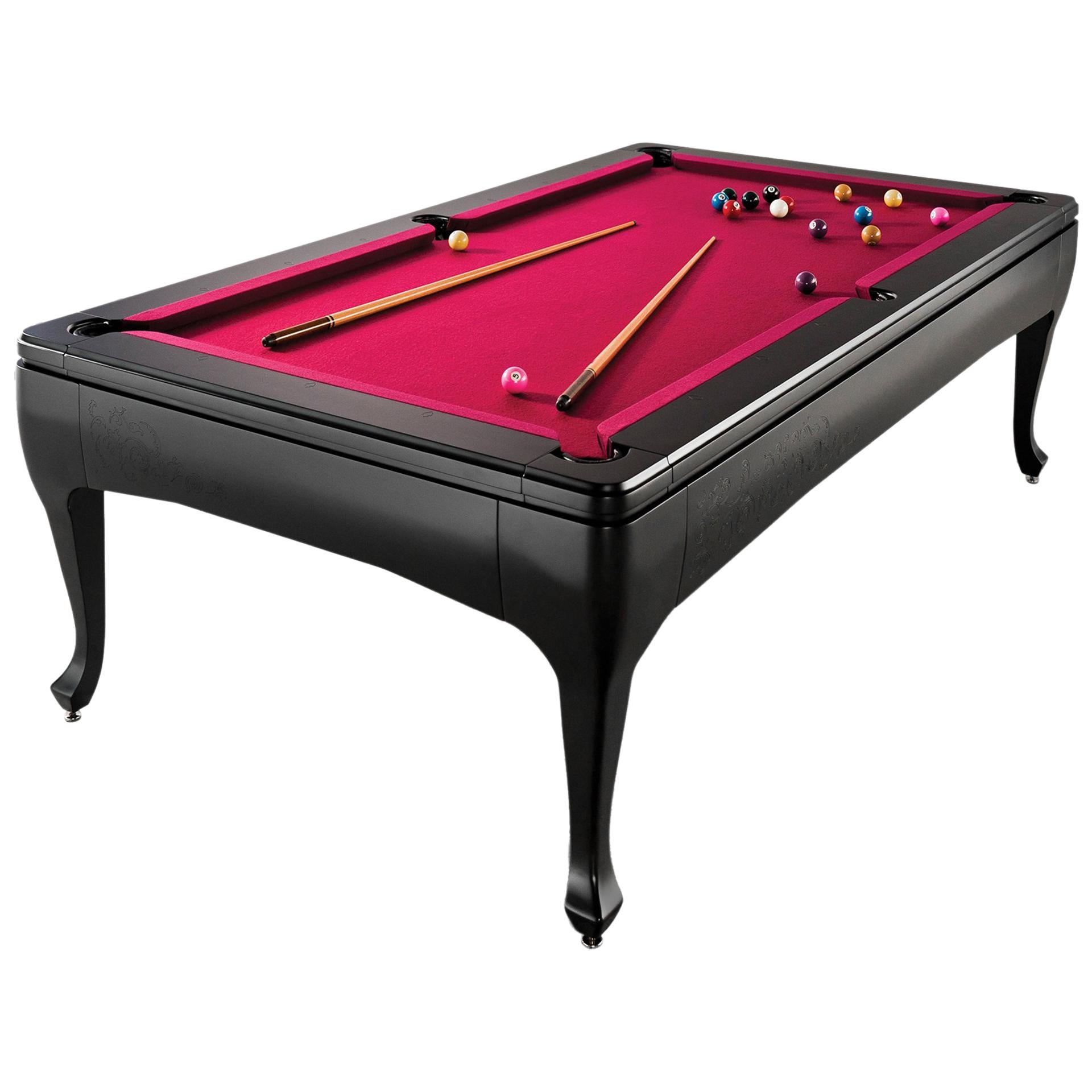 Customizable Modern Luxury Pool Table in Lacquer For Sale