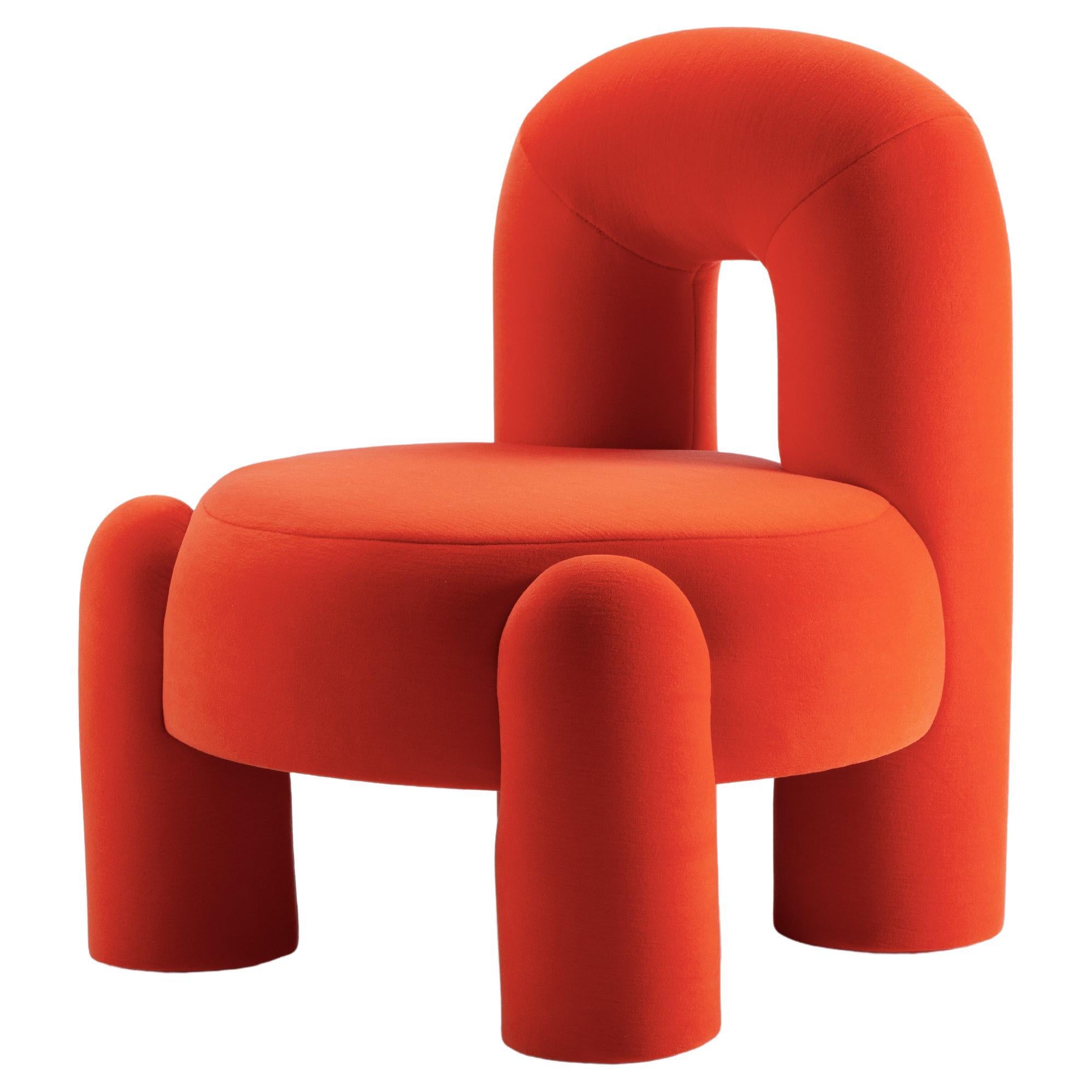 Milan NEW! Organic Modern Marlon Armchair, Orange Kvadrat by Pietro Franceschini