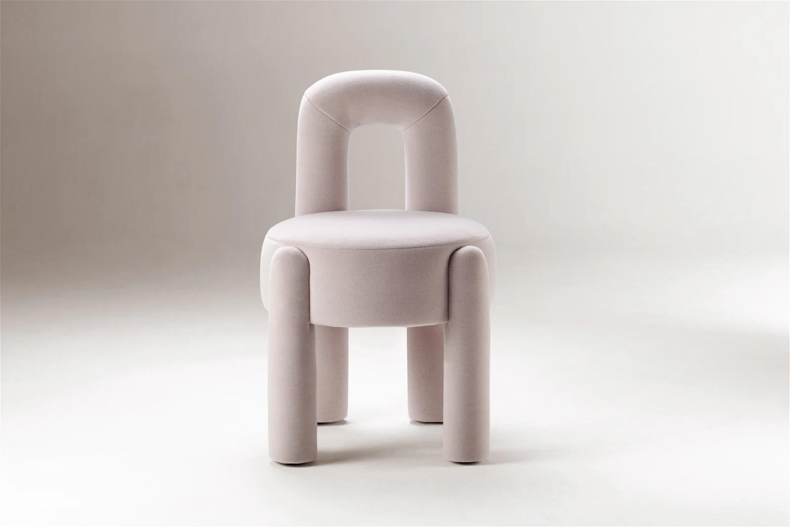 Portuguese DOOQ! Milan New! Organic Modern Marlon Chair, Light Kvadrat by P. Franceschini For Sale