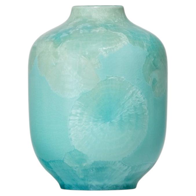 Milan Pekař Crystalline Porcelain Vase Volume I, Turqoise