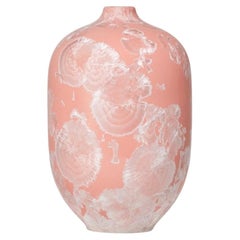 Milan Pekař Crystalline Porcelain Vase Volume II, Salmon Pink