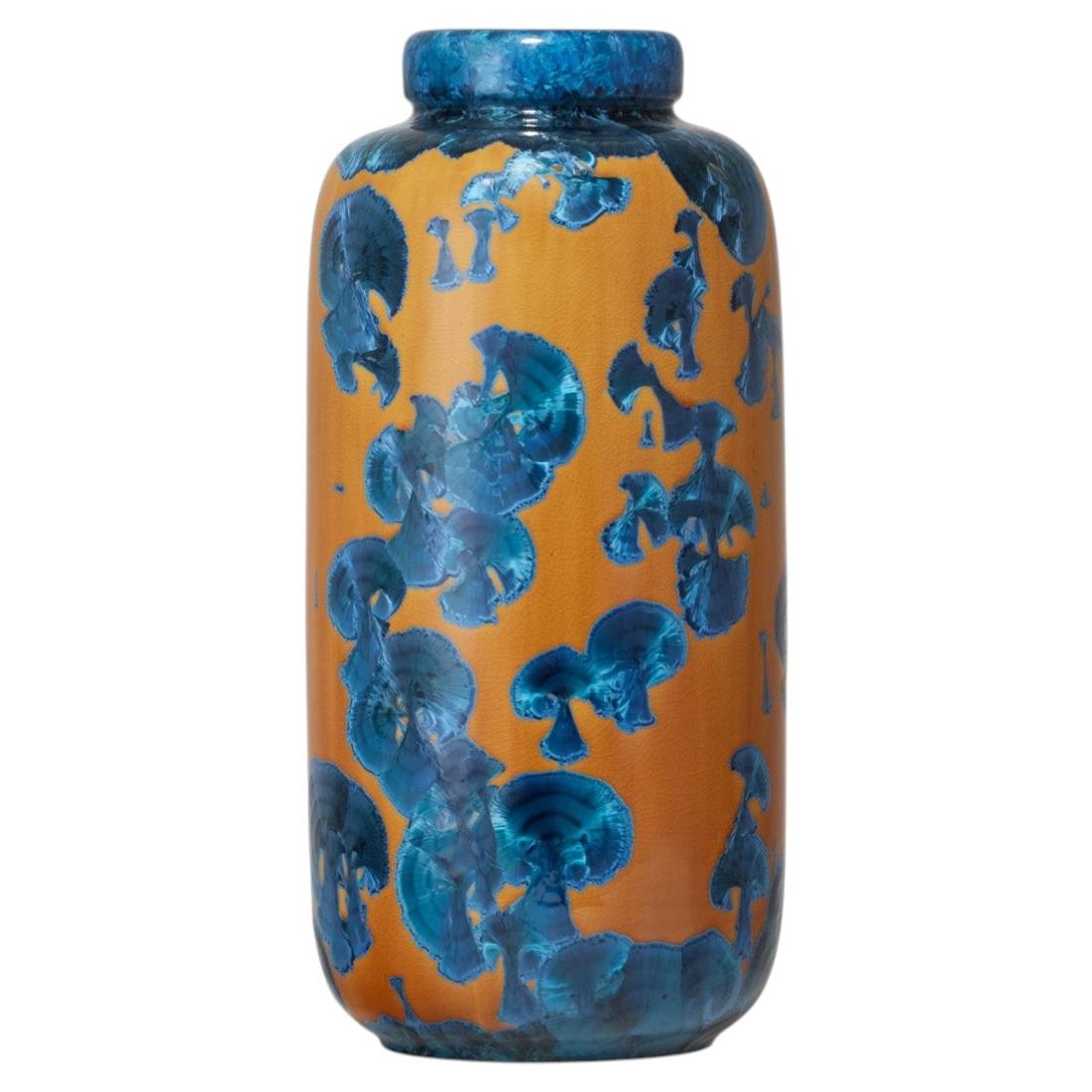Milan Pekař Vaso di Porcellana Cristallina Volume III, Giallo-Blu