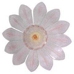 Milan, Lámpara de Techo o Araña de Cristal de Murano Girasol Rosa de Gran Tamaño