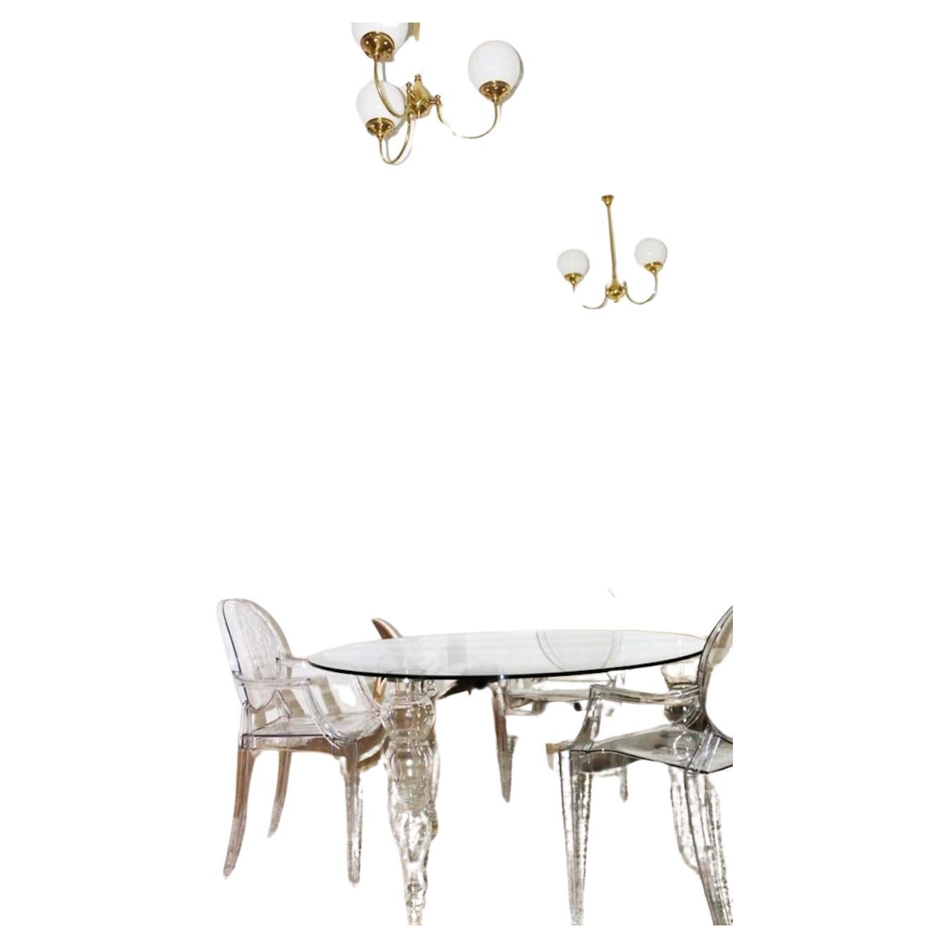 Postmoderne Table ronde en verre de Milan en vente
