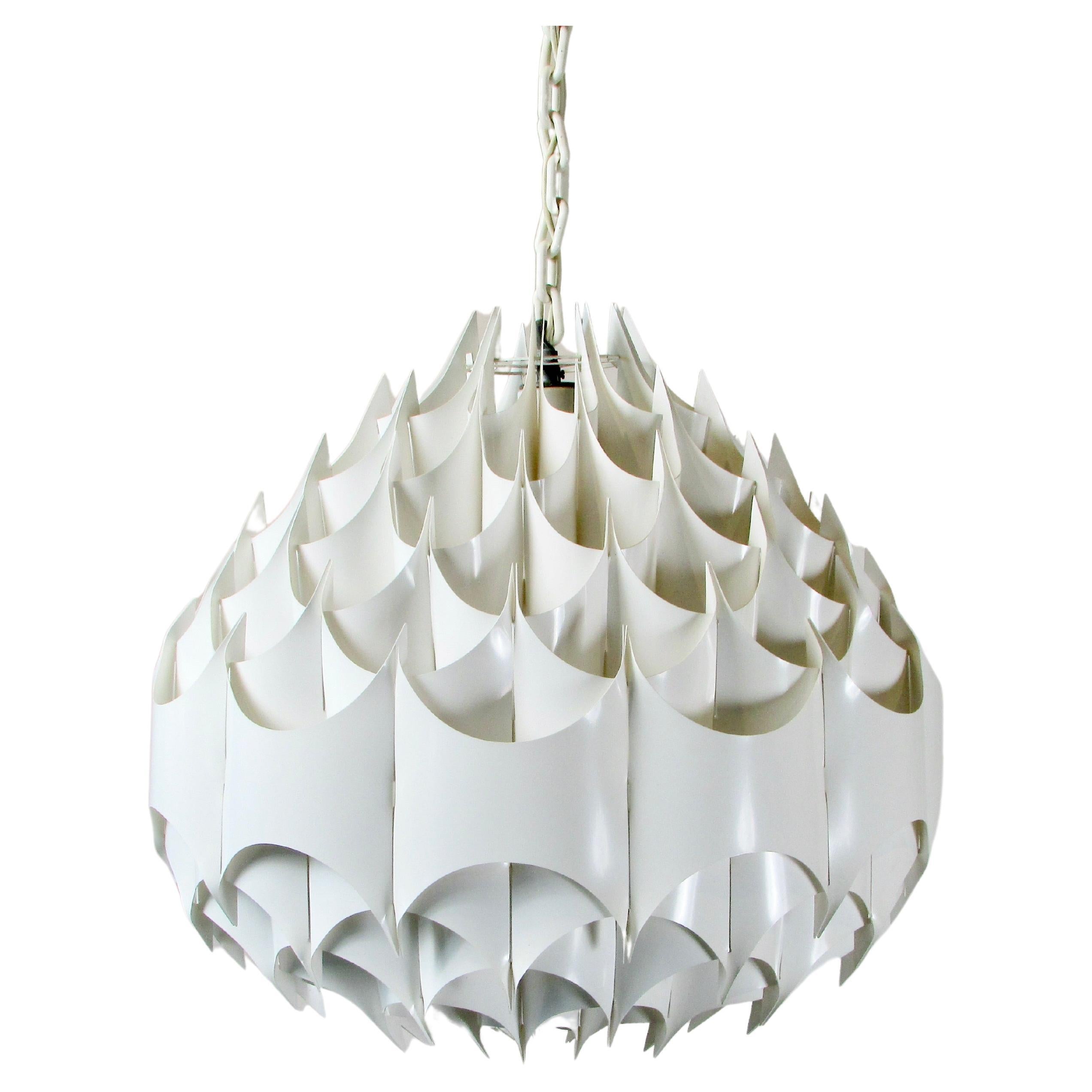 Milanda Havlova for Vest Austria white Acrylic globe hanging pendant lamp For Sale