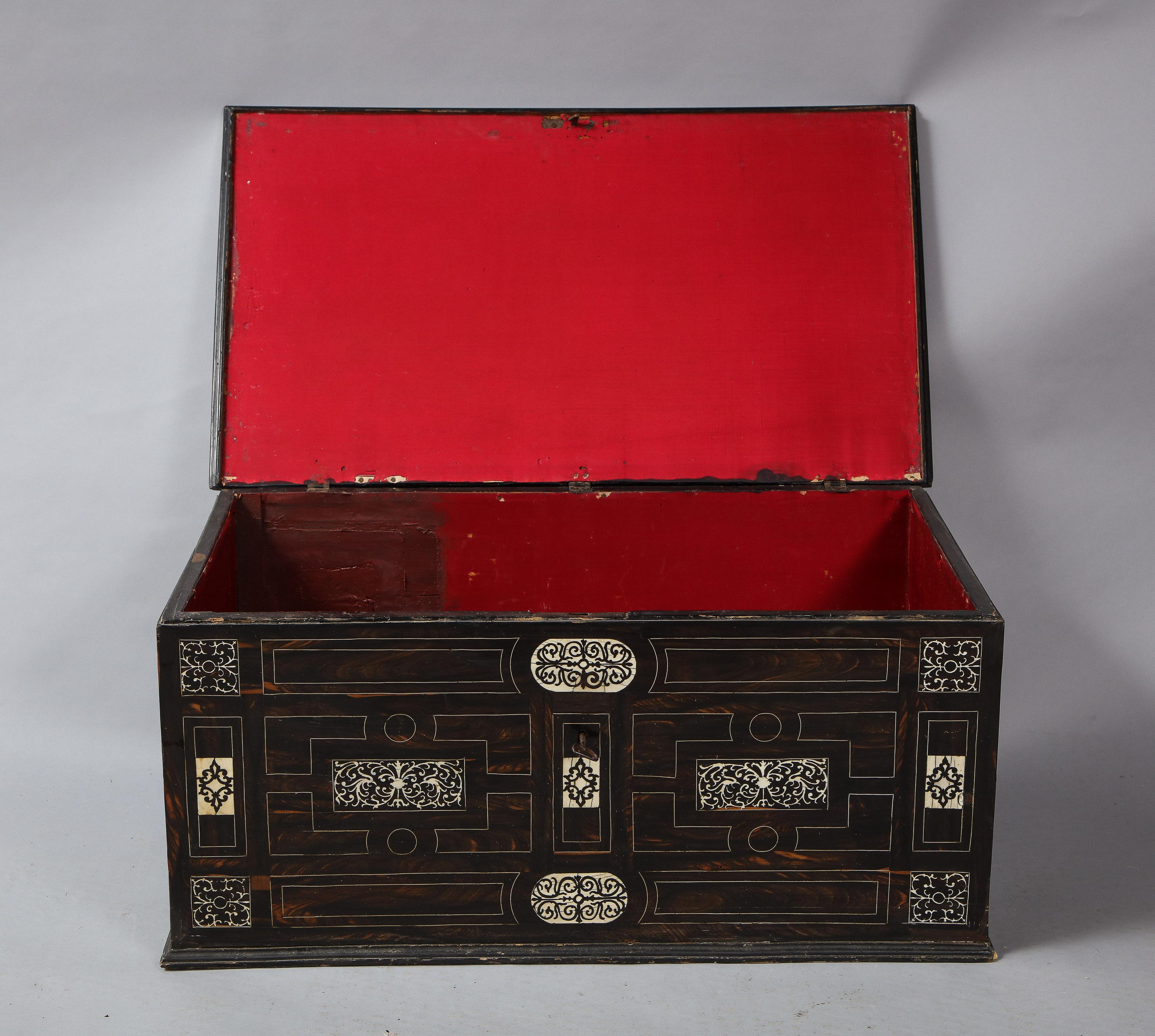 Milanese Bone Inlaid Ebony Chest For Sale 7