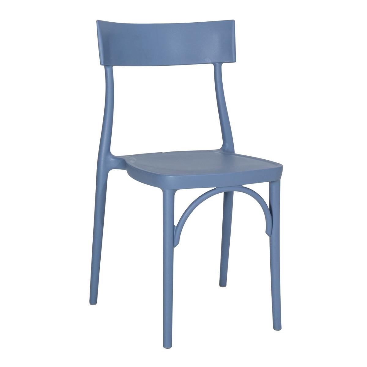 Modern In Stock in Los Angeles, Milani, Steel Blue Polypropylene Dining Chair