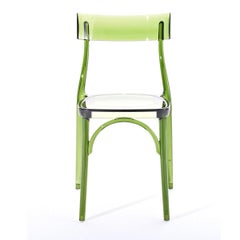 In Stock in Los Angeles, Milani, Transparent Green Polycarbonate Dining Chair