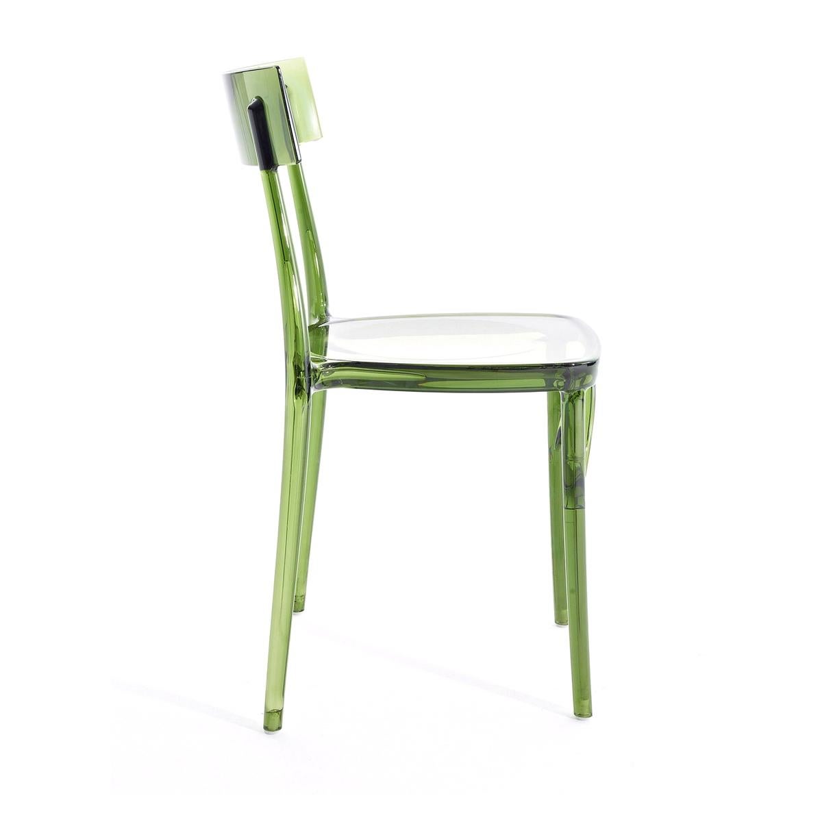 green transparent chair