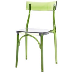 In Stock in Los Angeles, Milani, Transparent Green Polycarbonate Dining Chair