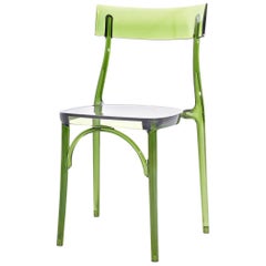 Milani, Transparent Green Polycarbonate Dining Chair