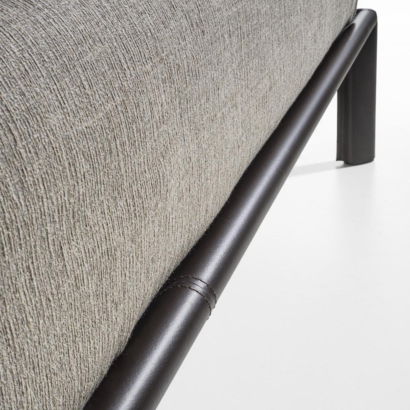 Italian Milano Brown Leather Bed