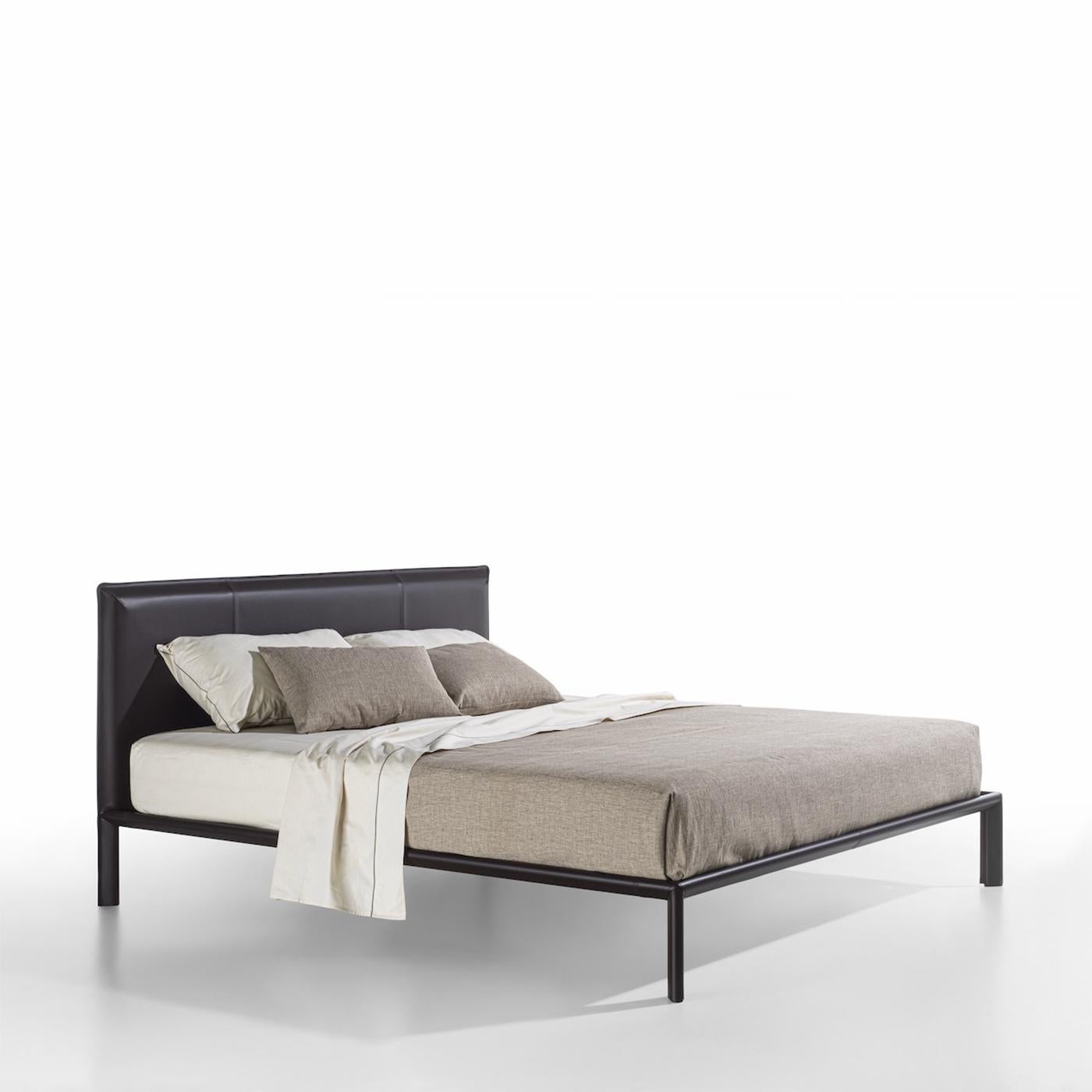 Milano Brown Leather Bed 1