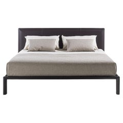 Milano Brown Leather Bed