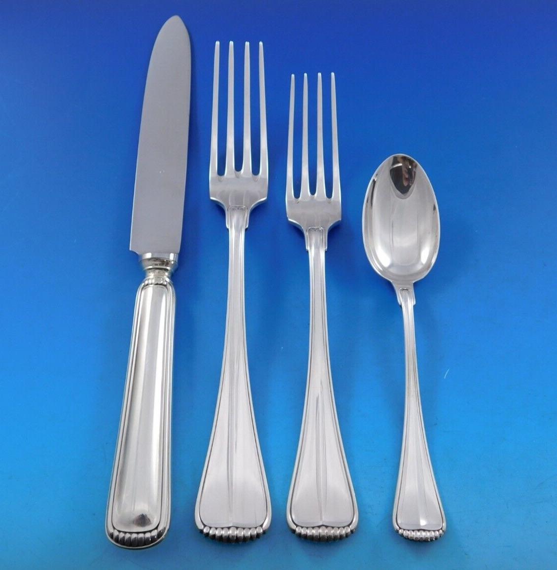 Milano by Buccellati Italy Silver Flatware Set for 8 Service 40 pc Dinner Unused 1