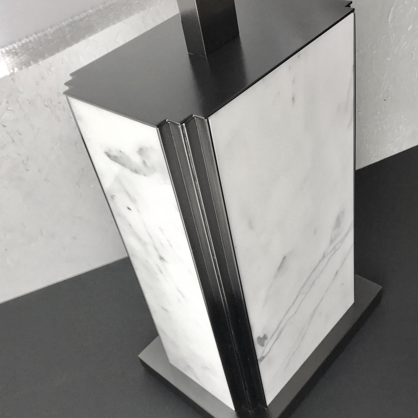 Contemporary Milano Carrara Marble Table Lamp