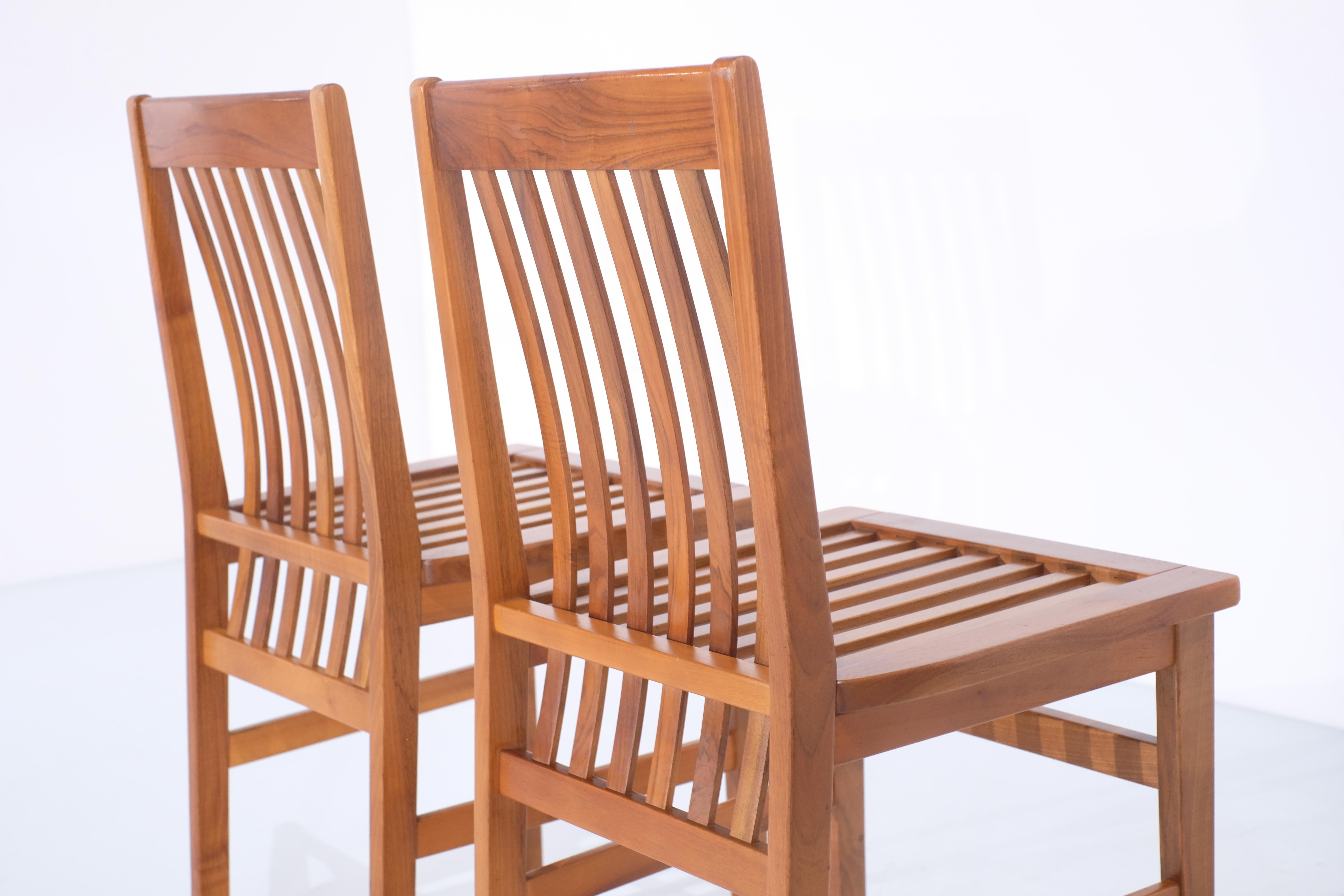 Wood Milano chairs by Aldo Rossi for Molteni - 1980s For Sale