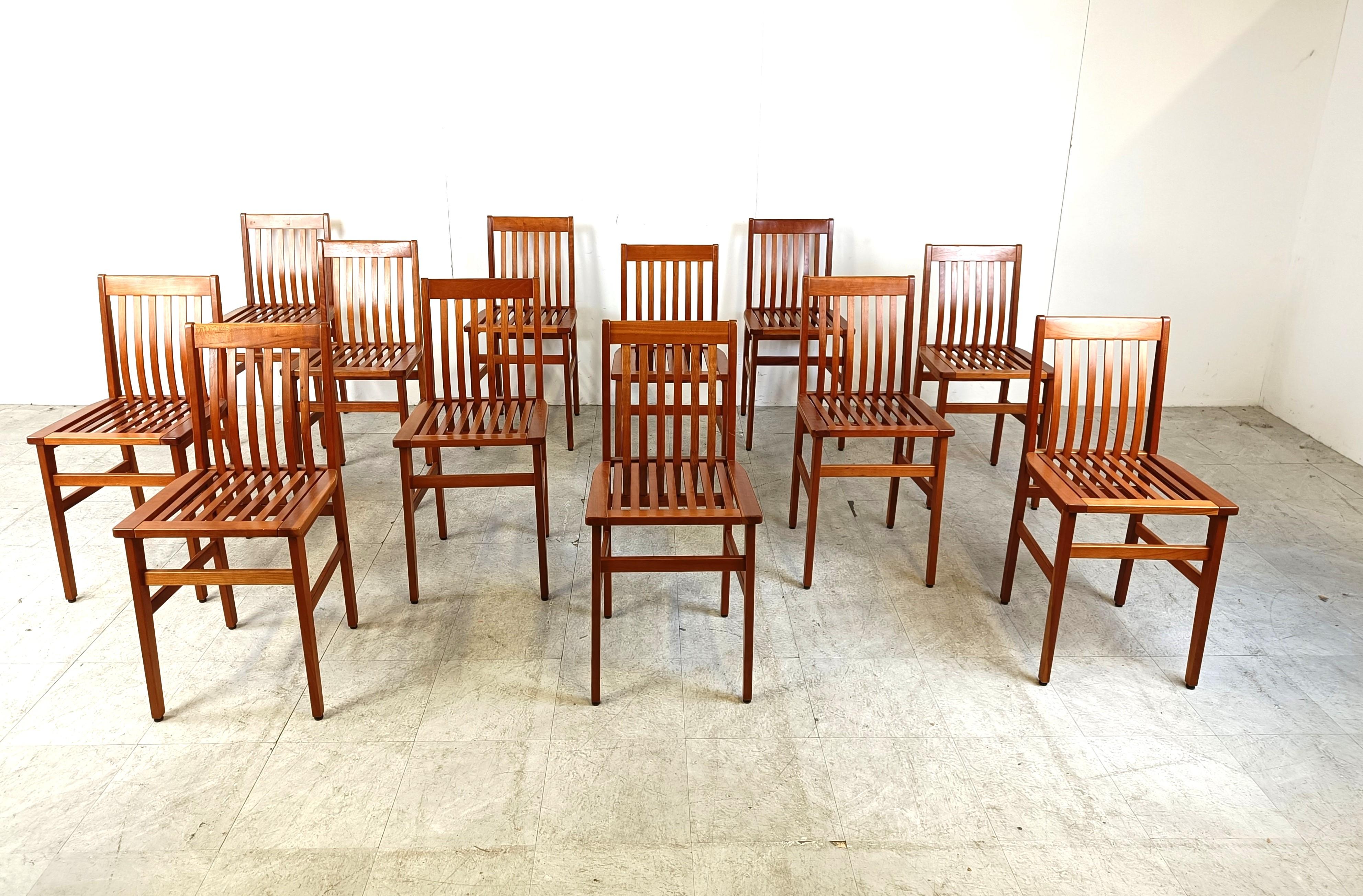 Mid-Century Modern Milano Chairs by Aldo Rossi for Molteni, Set of 12 For Sale