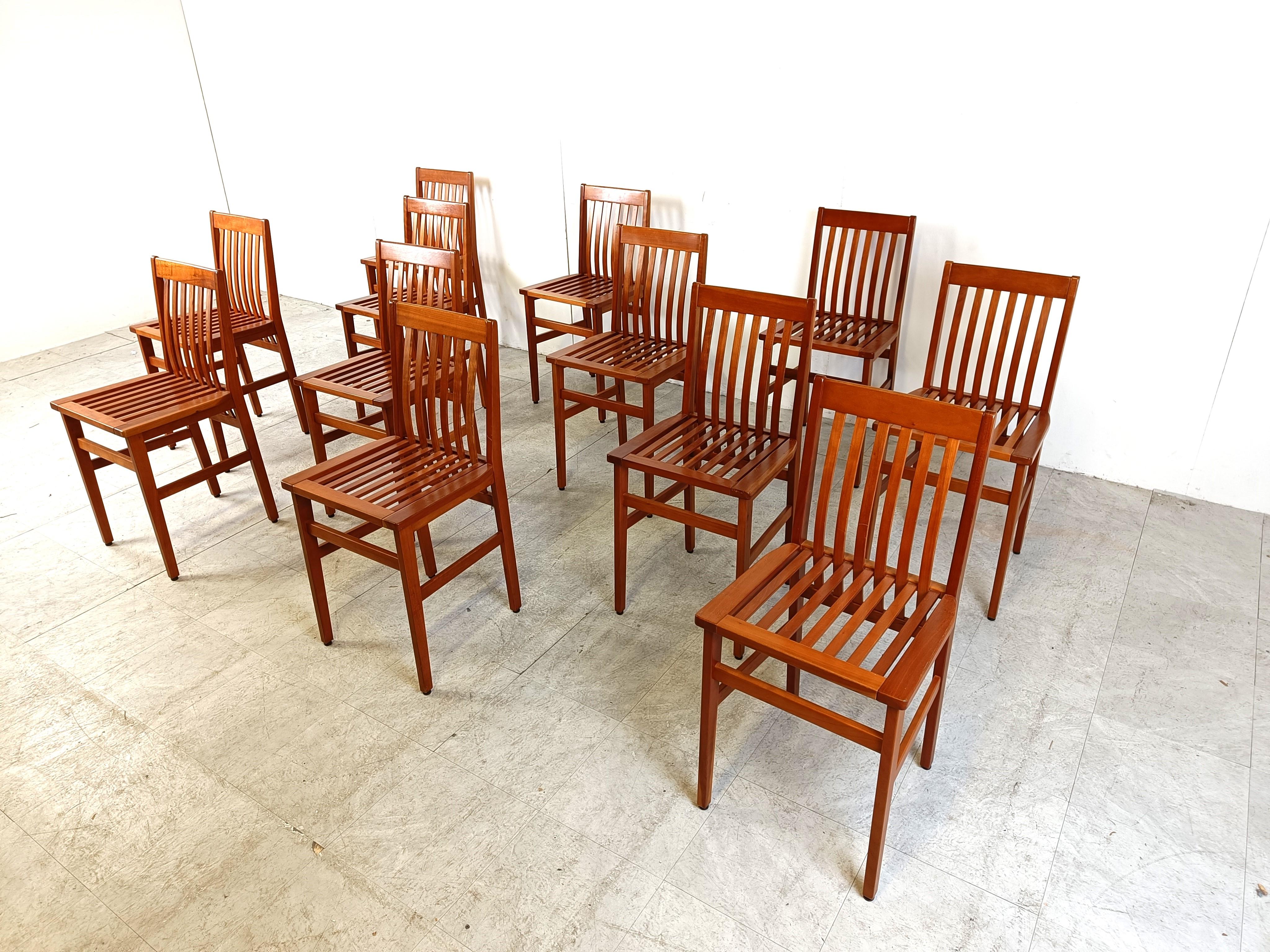 Italian Milano Chairs by Aldo Rossi for Molteni, Set of 12 For Sale