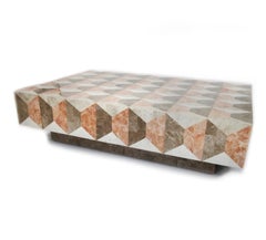 Table à cocktail Milano, marbre rose