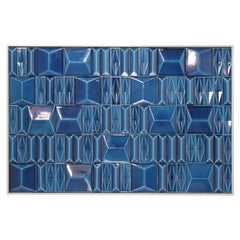 Panel Decorativo de Azulejos Milano Azul Profundo Hecho a Mano
