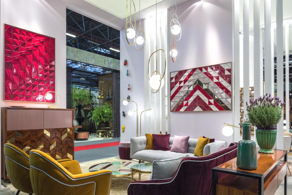XXIe siècle et contemporain Panneau décoratif d'extérieur Milano Deep Blue fait à la main en vente