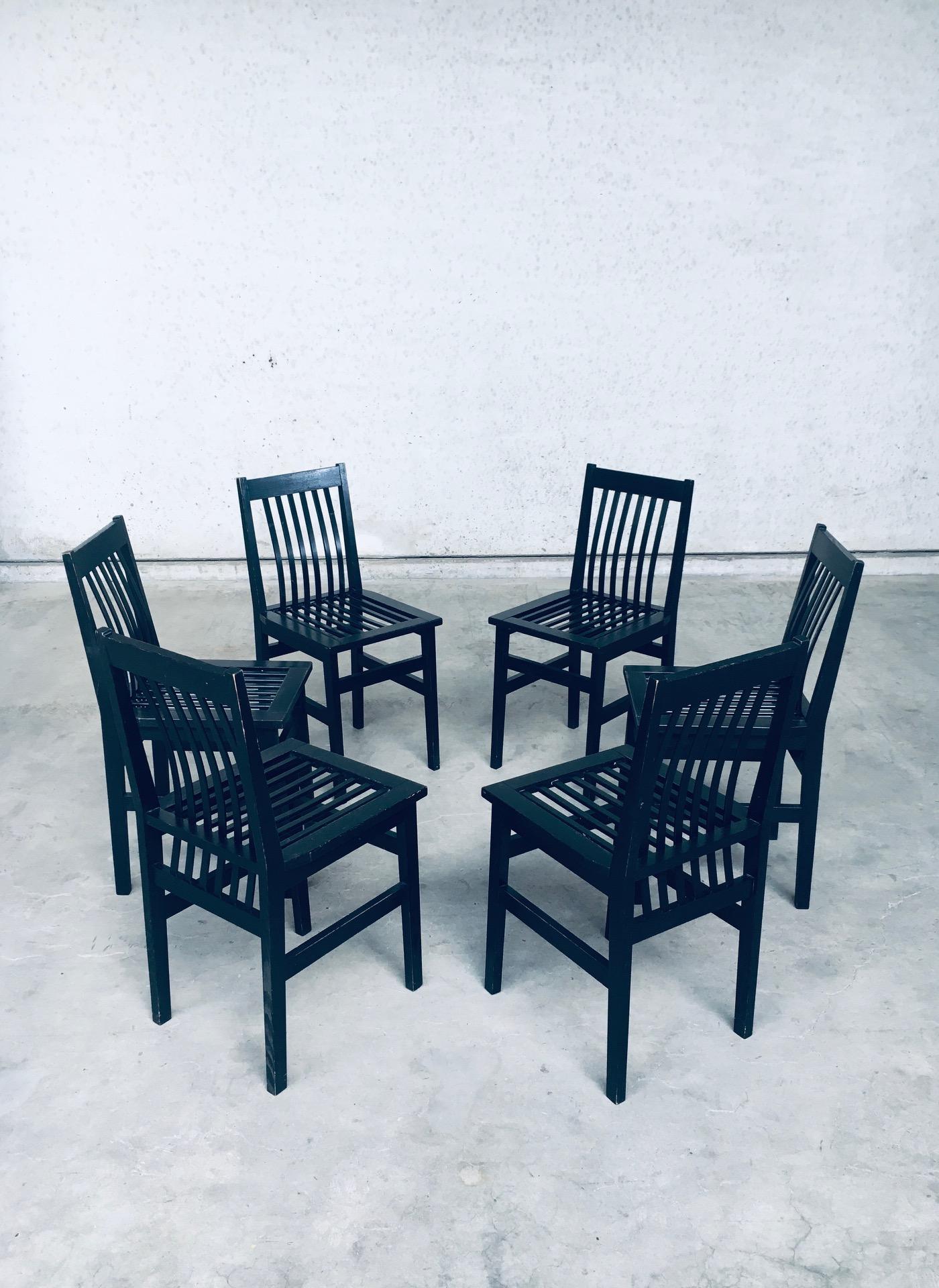 Stained 'Milano' Dining Chair Set by Aldo Rossi for Molteni, Italy, 1987