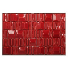 Milano Fire Handmade Decorative Tile Outdoor Panel