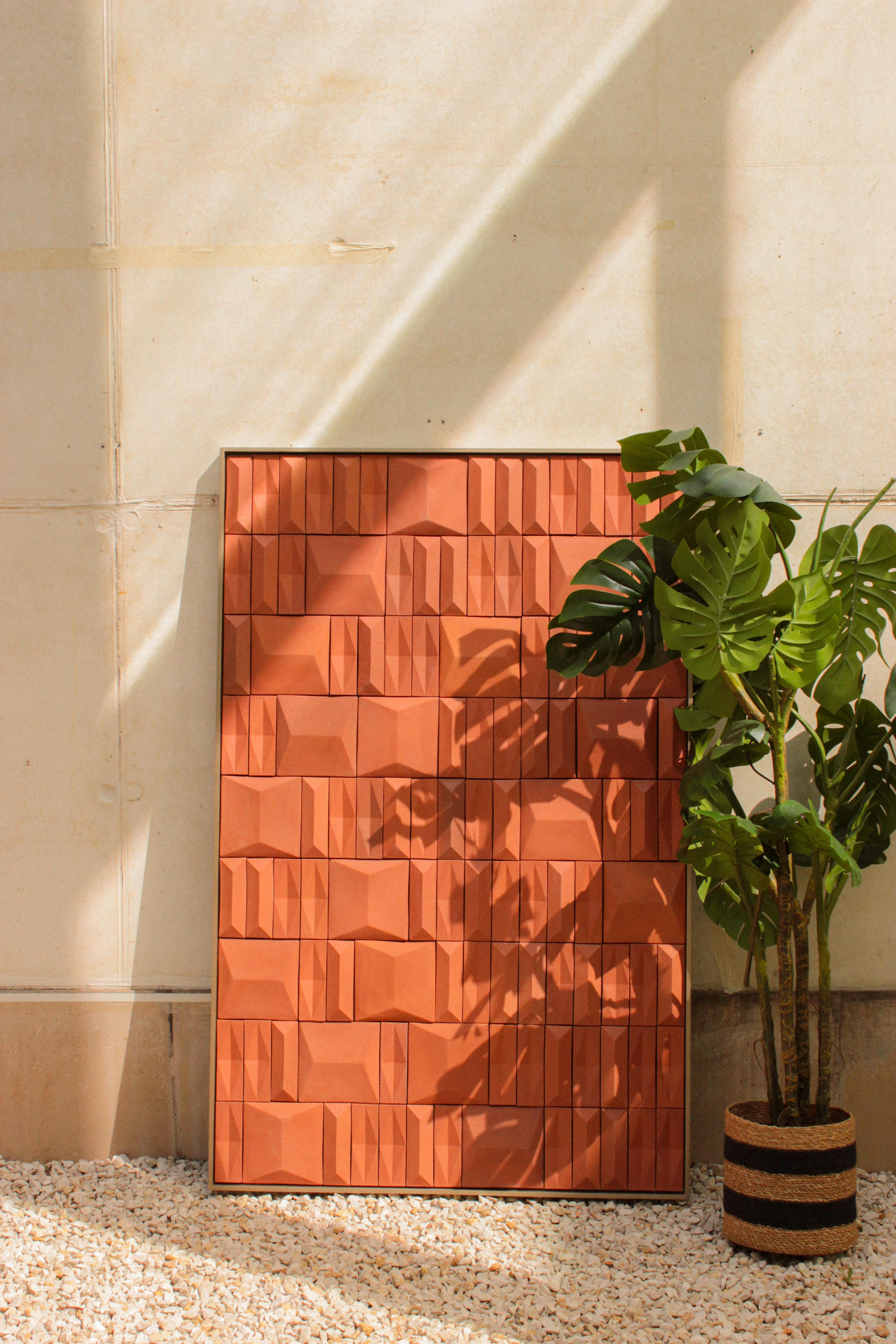 Milano Nude Matte Handgefertigte Dekorative Fliese Indoor Panel im Zustand „Neu“ im Angebot in Lisbon, PT