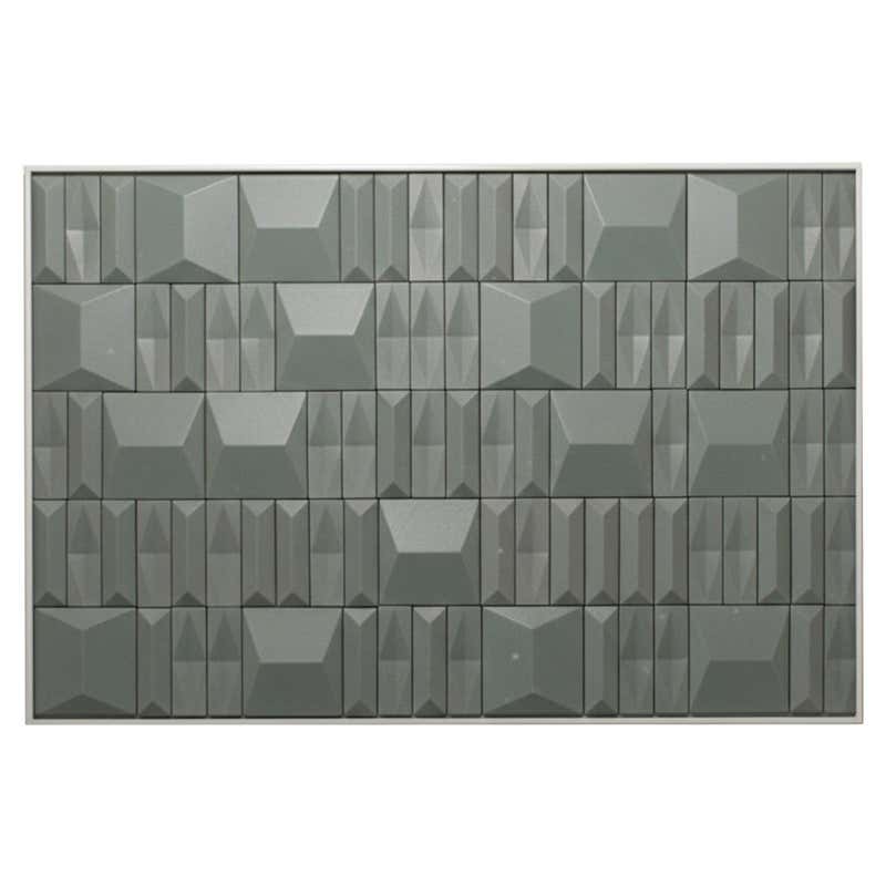 Milano White Handmade Decorative Tile Outdoor Panel For Sale at 1stDibs