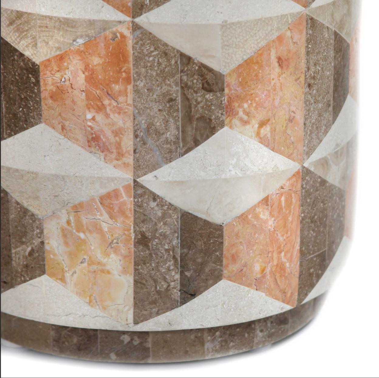 Philippin Milano, petite table d'appoint, marbre rose en vente