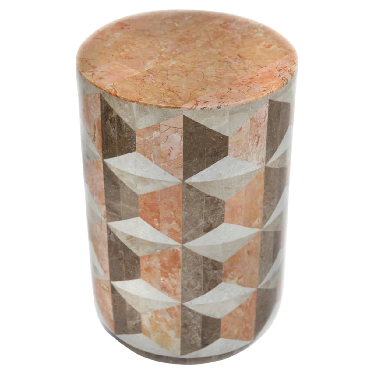 Milano, Small Occasional Table, Rose Marble For Sale