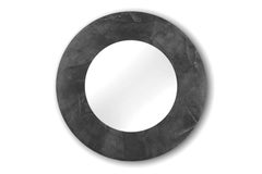 Milano Stone Graphite 1250 Round Frameless Mirror by Disain1971