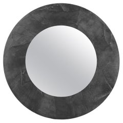 Milano Stone Graphite 1250 Round Frameless Mirror by Disain1971
