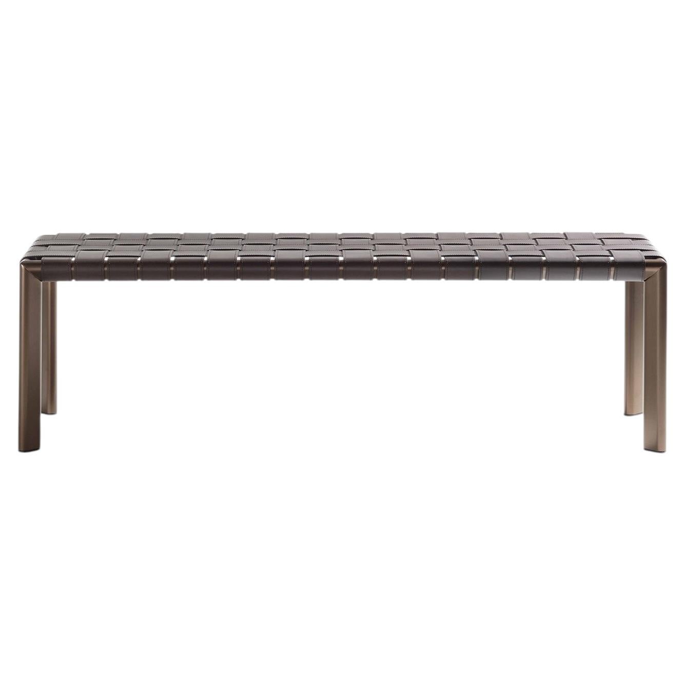 Milano Woven Moro Leather Bench