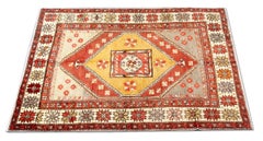 Milas Antique Rugs, Turkish Rug Yellow Handmade Carpet Oriental Rugs
