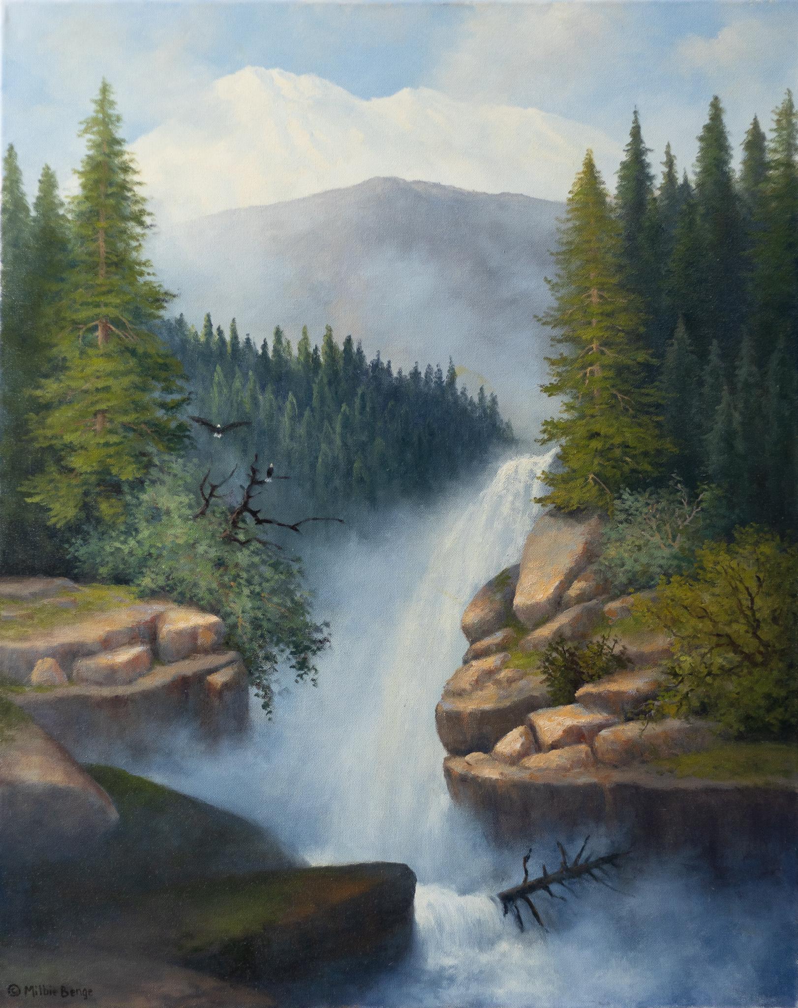 Milbie Benge Landscape Painting - Eagle Falls