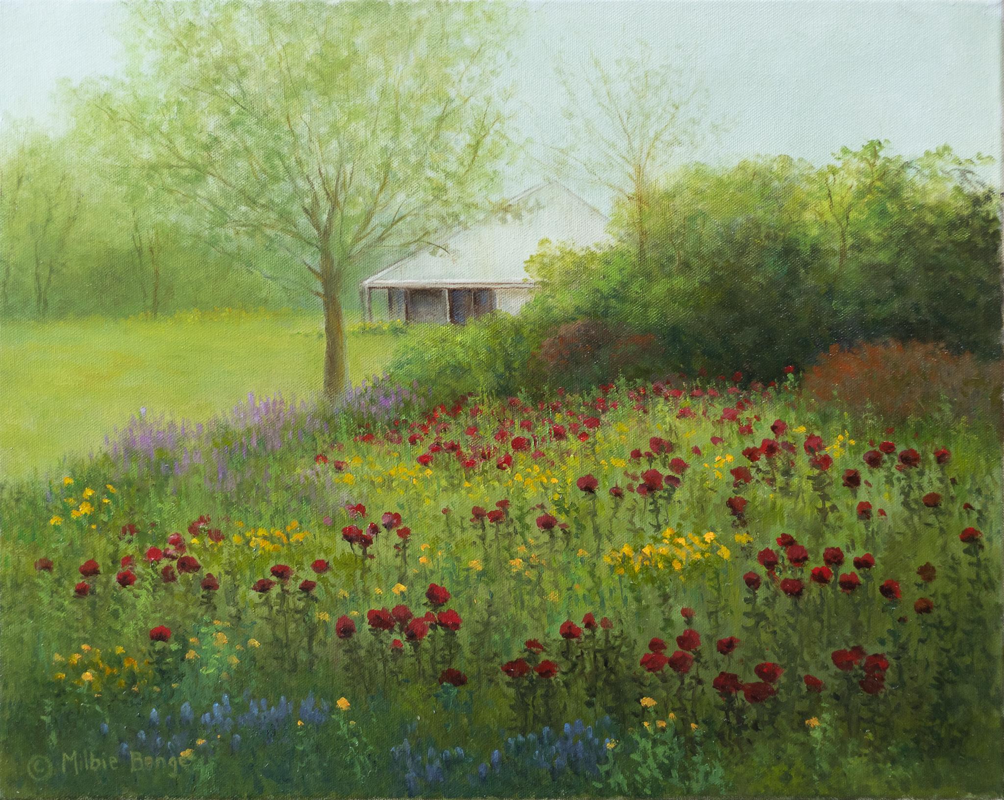 Milbie Benge Landscape Painting - Poppies and More
