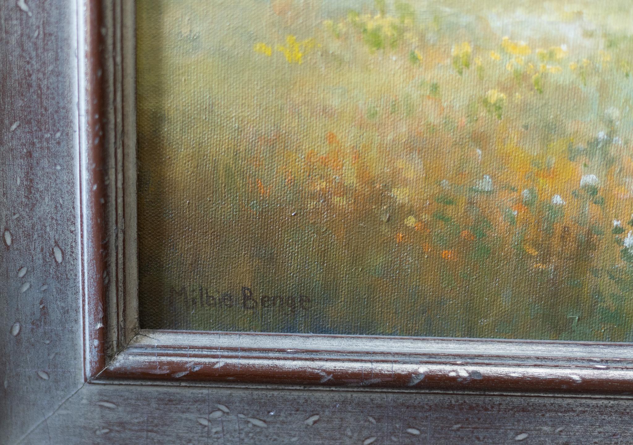 Summer Hills - Gray Landscape Painting by Milbie Benge