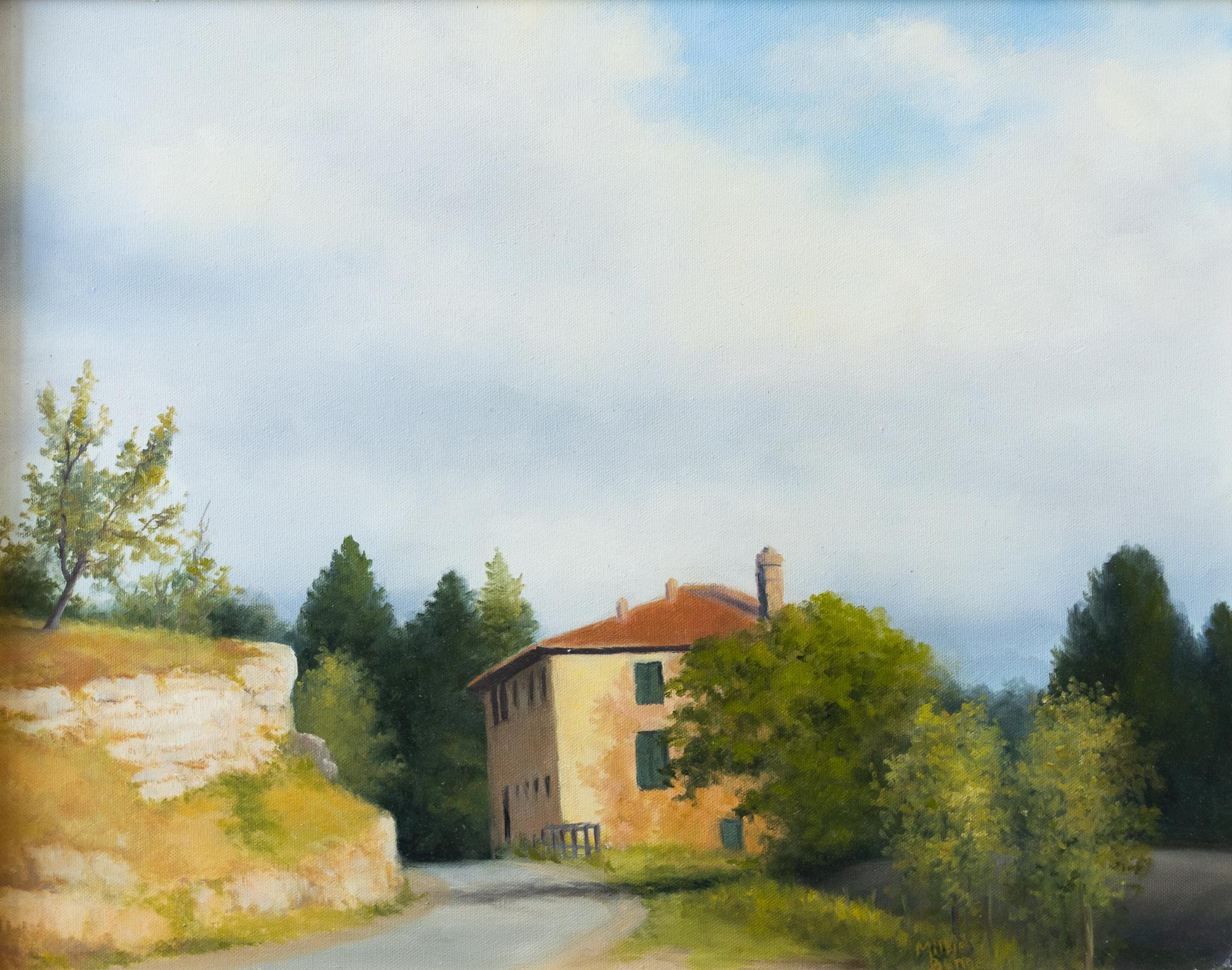 Villa in Tuscany - Painting by Milbie Benge