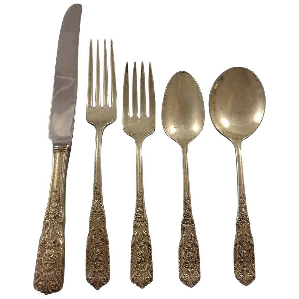 Milburn Rose by Westmorland Sterling Silver Flatware Set For 8 Service 43 Pieces For Sale