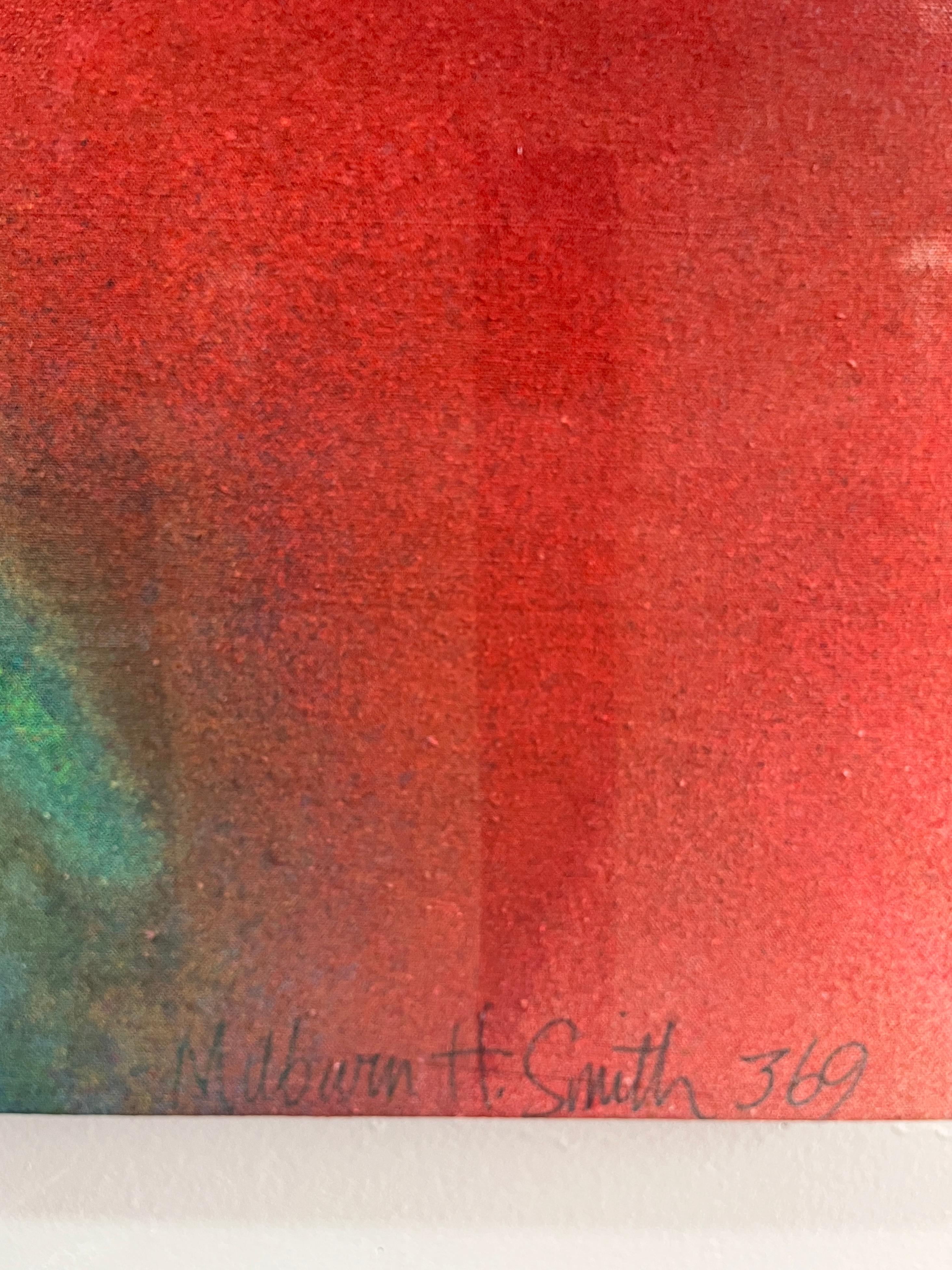 1969 Monumentale rosso astratto Milburn & Smith in vendita 2