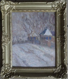 Tarde de invierno. 1950. Óleo sobre lienzo y cartón, 29x23 cm