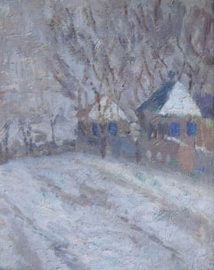 Sera d'inverno. 1950. Olio su tela e cartone, 29x23 cm