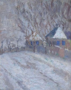 Du soir d'hiver. 1950. Huile sur toile et carton, 29 x 23 cm