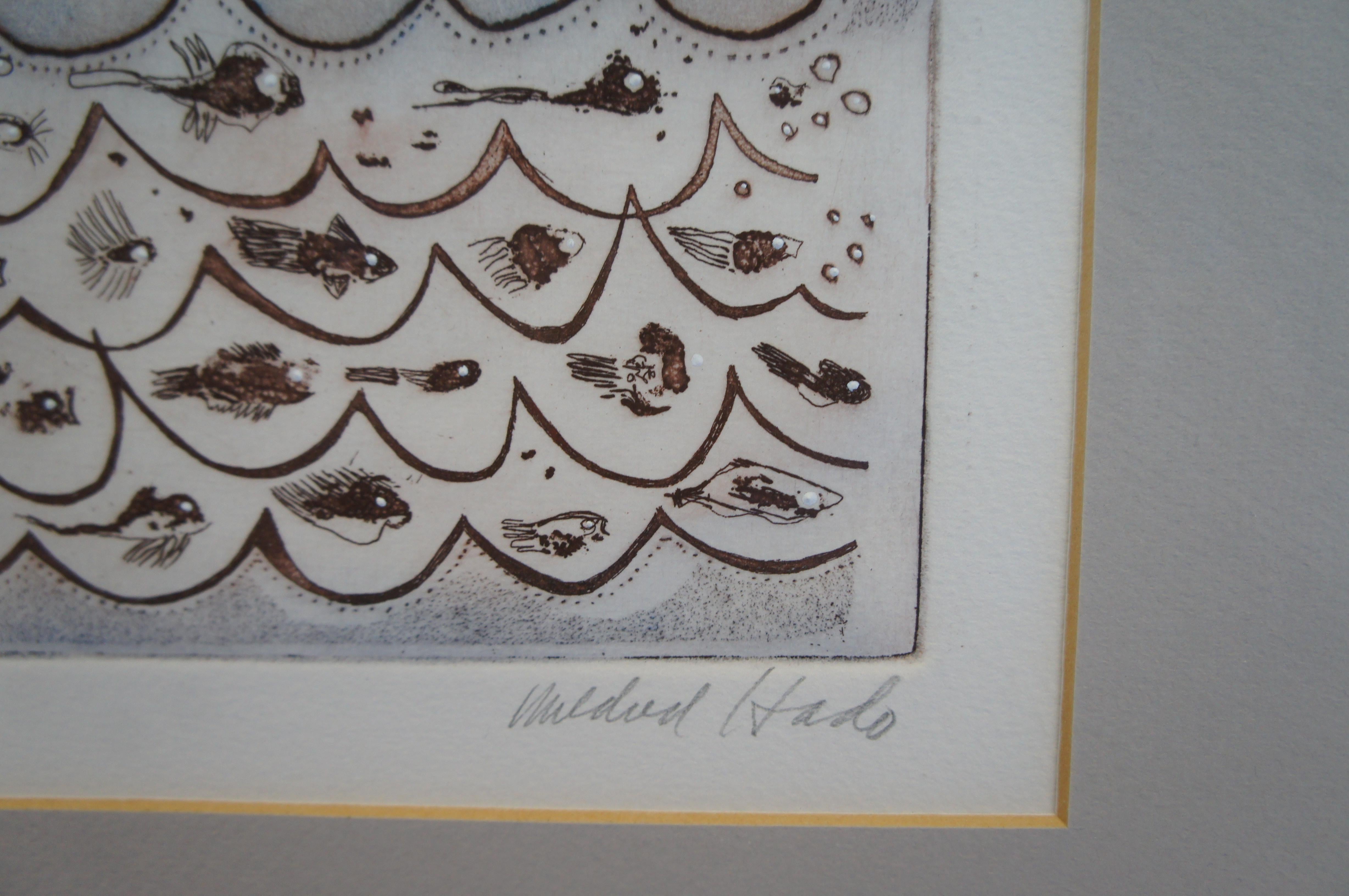 Mildred Hado Swans Deep Sea Subterranean Fish Ocean Seascape Etching 20