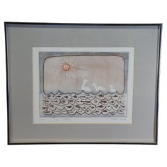Mildred Hado Swans Deep Sea Subterranean Fish Ocean Seascape Etching 20"