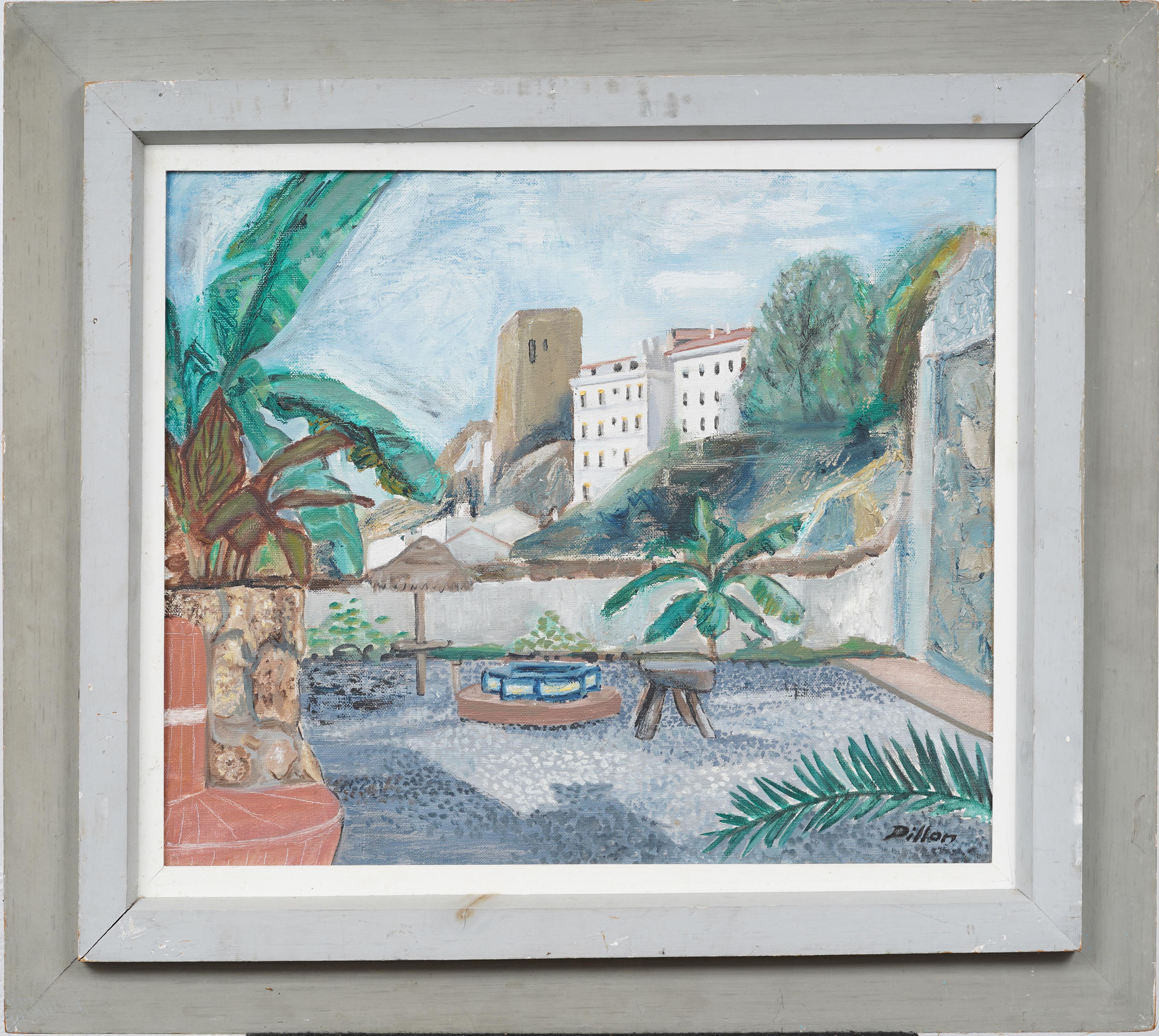 Vintage American Modernist schön gerahmt 